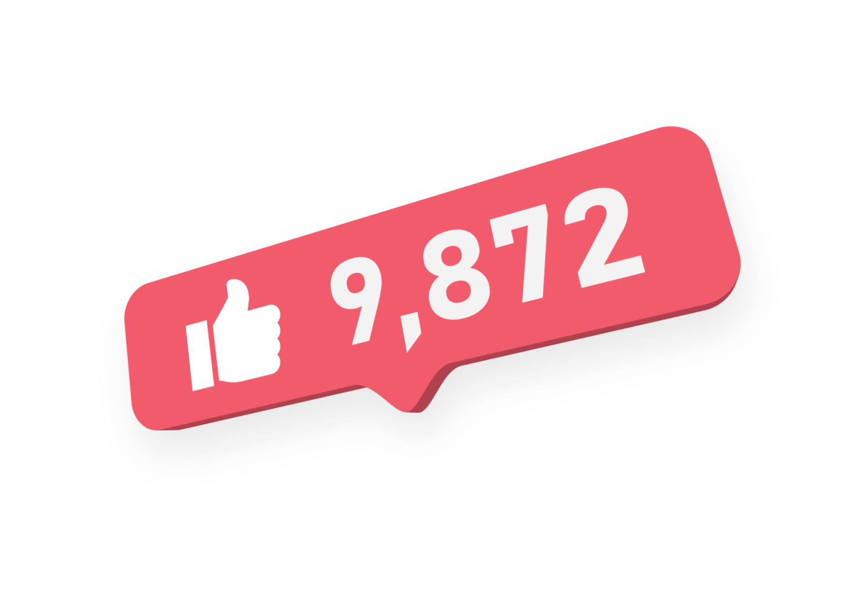 Social media like button with over 9000 likes