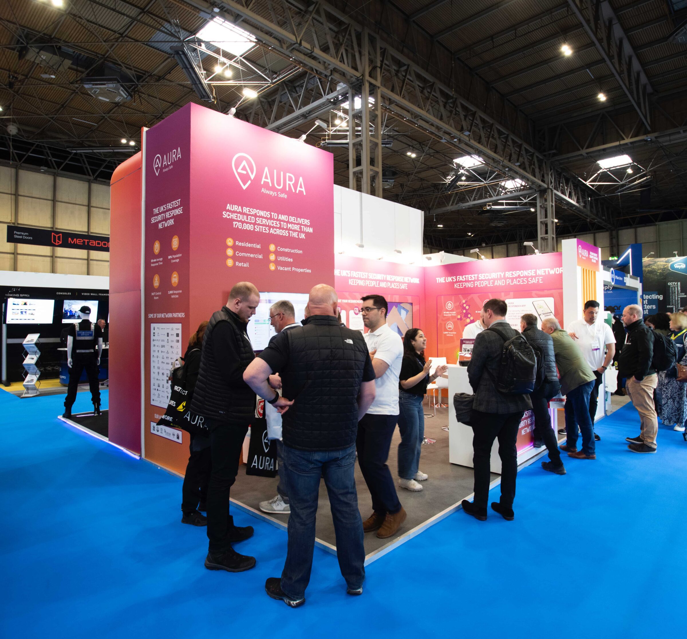 Aura The Security Event at the NEC Park Design Bespoke Stand Design 4