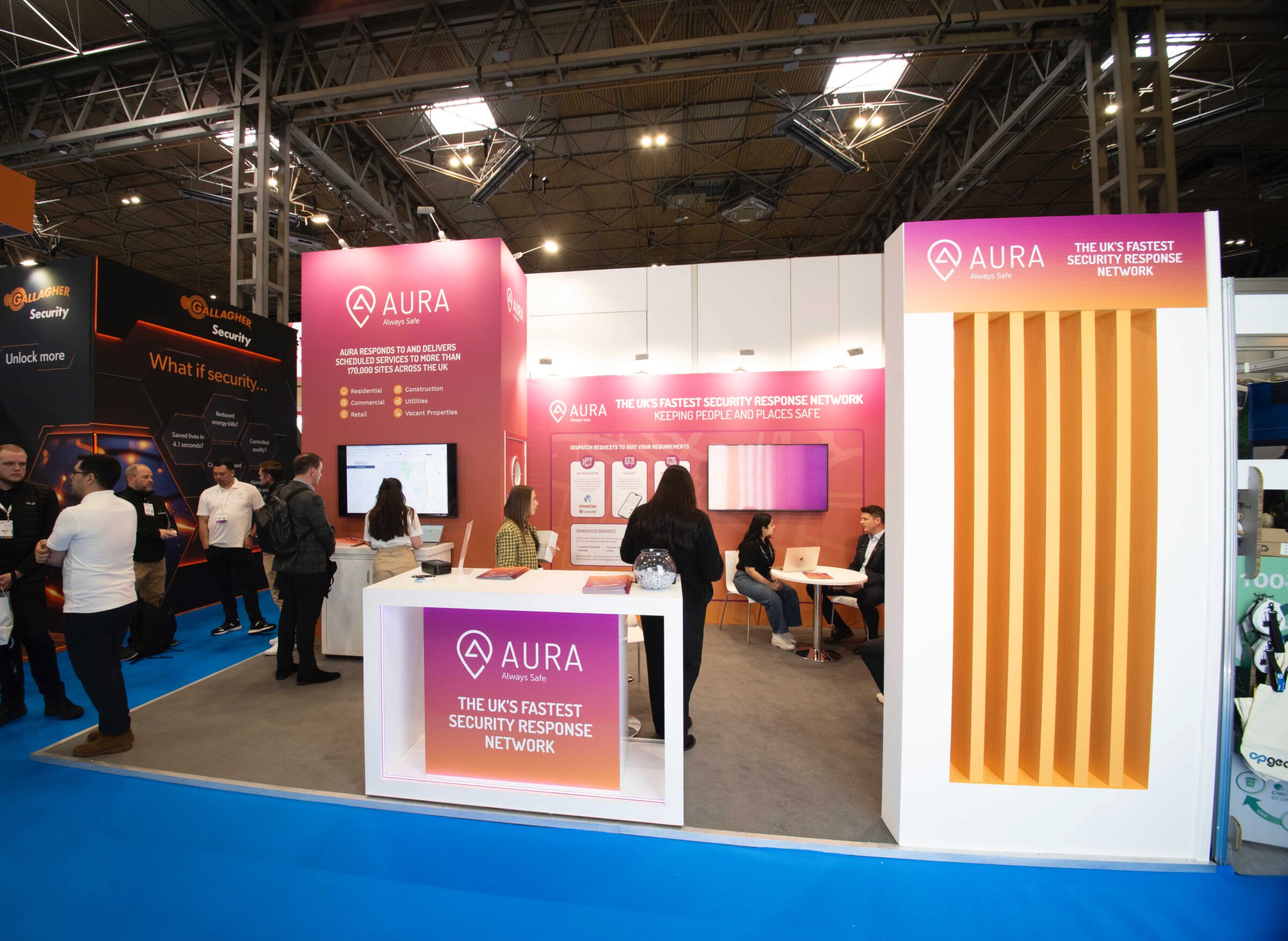 Aura The Security Event at the NEC Park Design Bespoke Stand Design 6