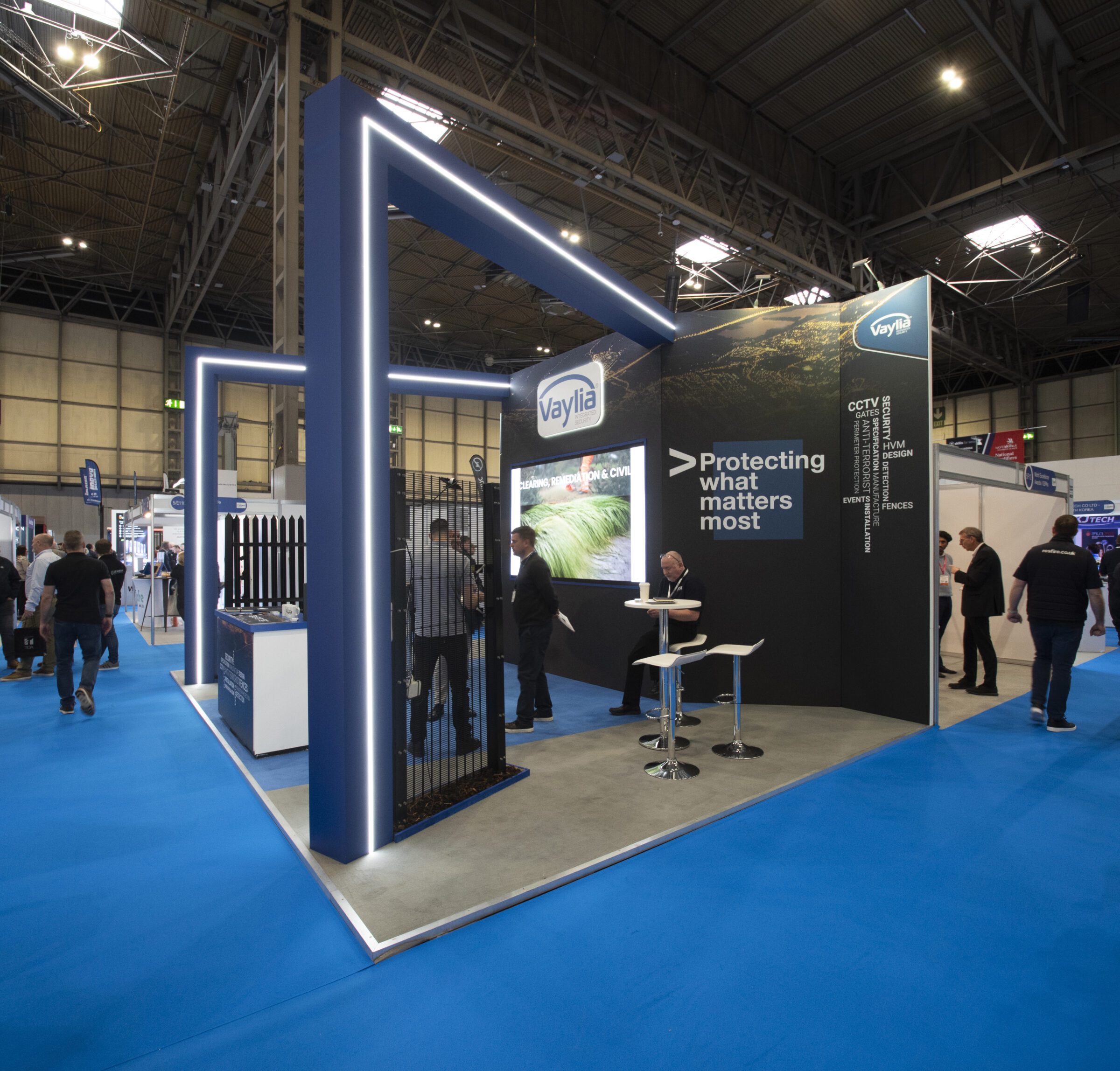 Vaylia The Security Event 2025 at Birmingham’s NEC Park Display Bespoke Stand Design 1
