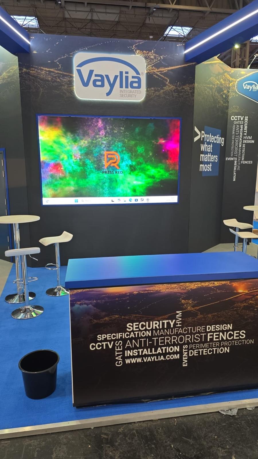 Vaylia The Security Event 2025 at Birmingham’s NEC Park Display Bespoke Stand Design 10