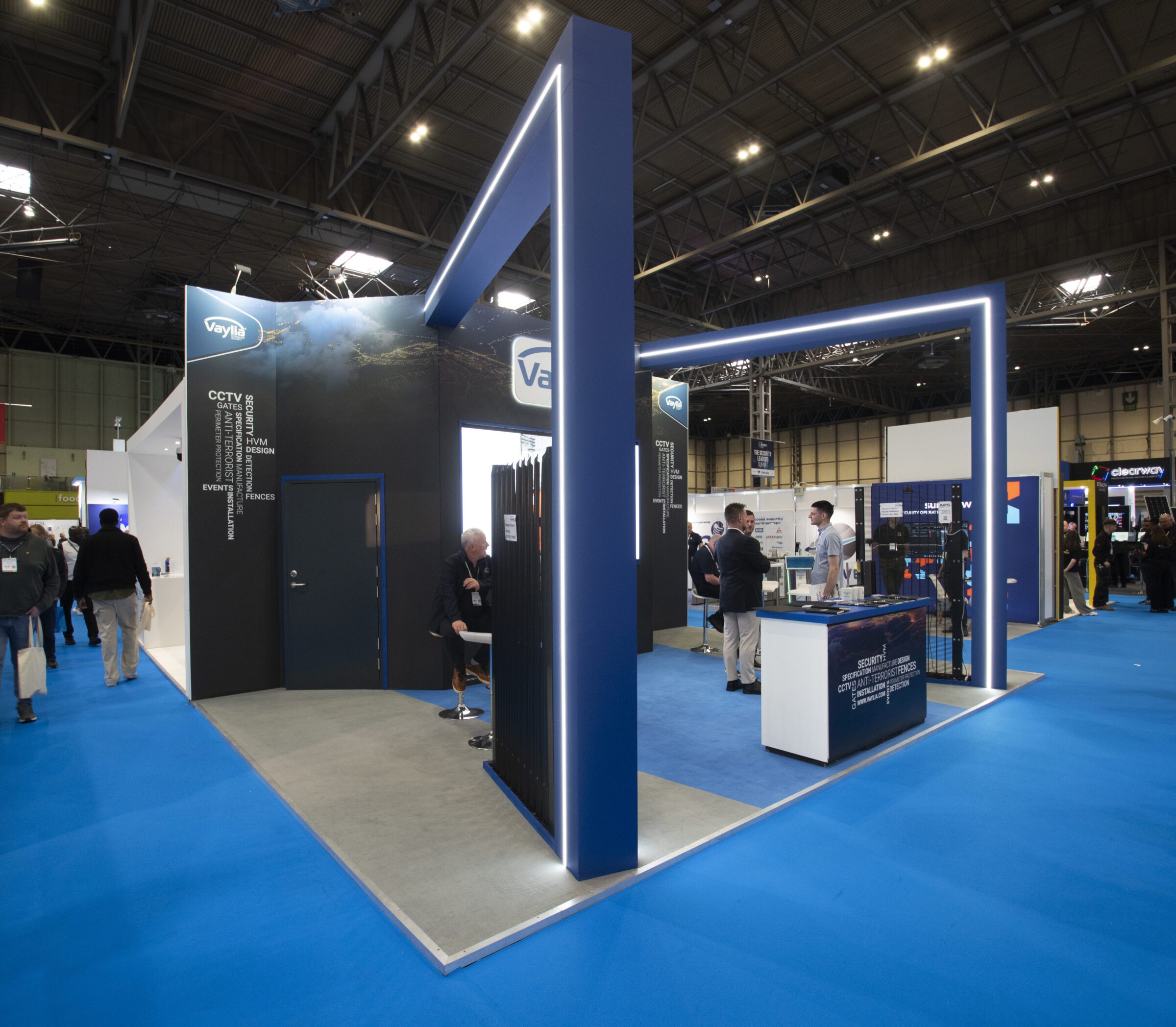 Vaylia The Security Event 2025 at Birmingham’s NEC Park Display Bespoke Stand Design 3