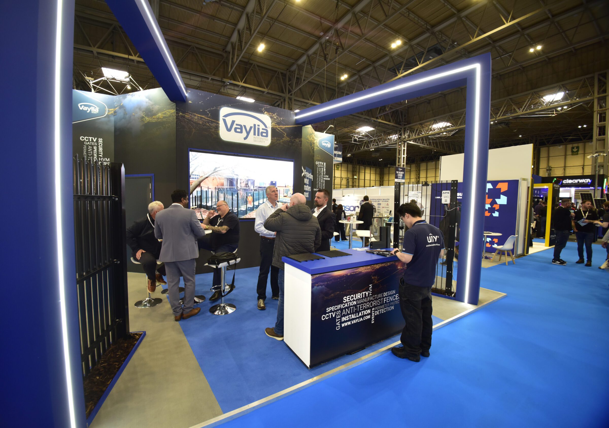 Vaylia The Security Event 2025 at Birmingham’s NEC Park Display Bespoke Stand Design 5