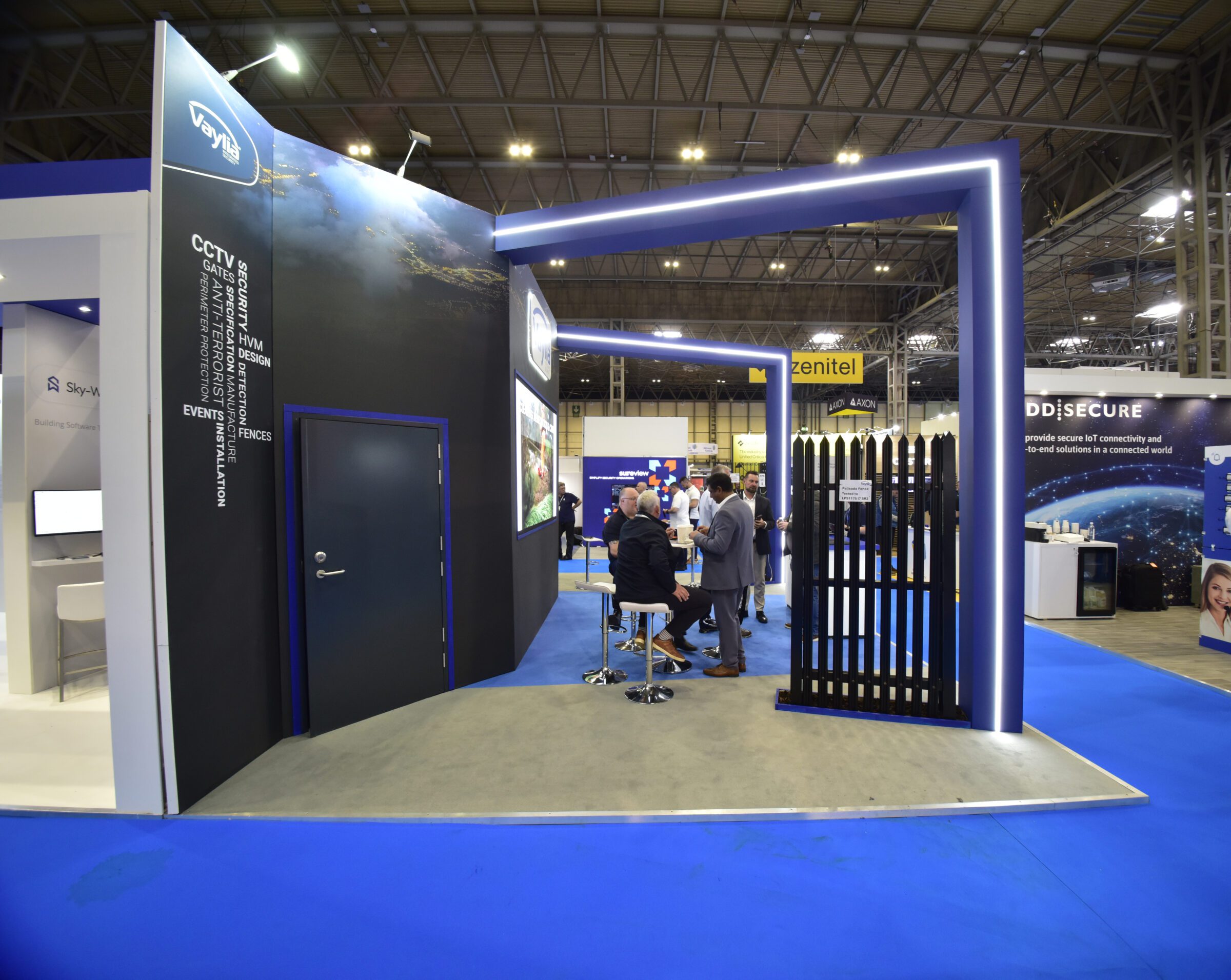 Vaylia The Security Event 2025 at Birmingham’s NEC Park Display Bespoke Stand Design 6